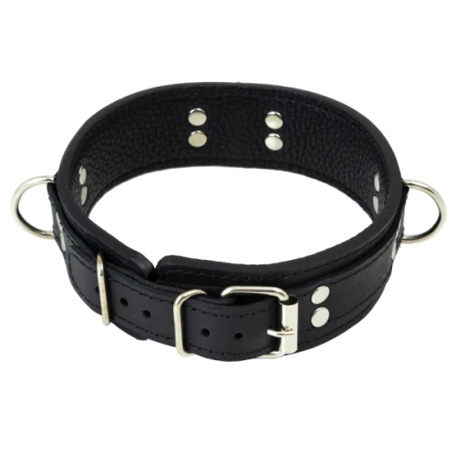 LOVECRAFT — Ошейник черный из натуральной кожи размер S