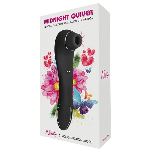 Alive Midnight Quiver Black - Вибратор + вакуумный клиторальный стимулятор