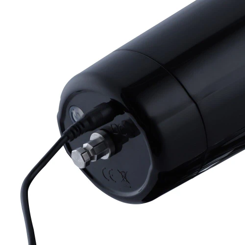 На фото изображен черный Hismith Male Masturbation with Vibe - мастурбатор с вибрацией для секс машины для мужчин на светлом фоне