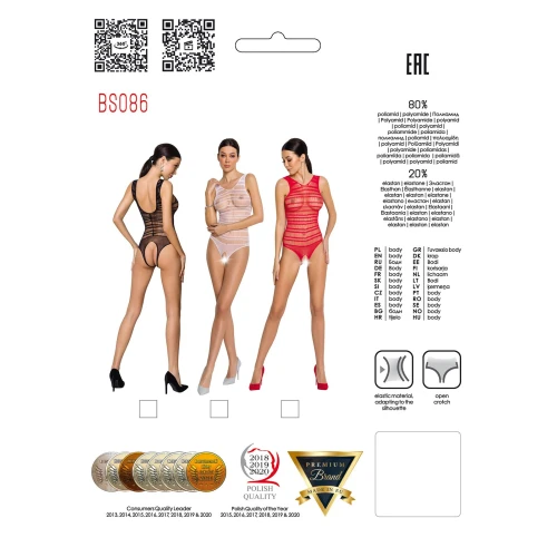 Бодистокинг Passion BS086 red