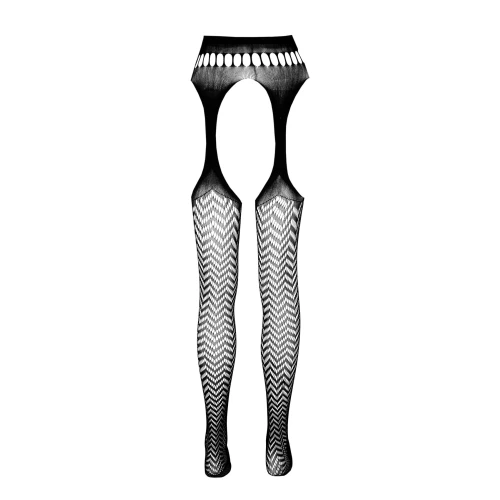 Passion ECO S002 black - Еротичні колготки-бодістокінг