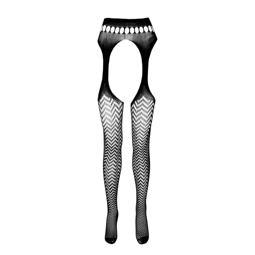 Passion ECO S002 black - Еротичні колготки-бодістокінг