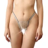 Art of Sex - Lea (L-2XL) - Трусики зі стразовим ланцюгом (срібло/чорний)