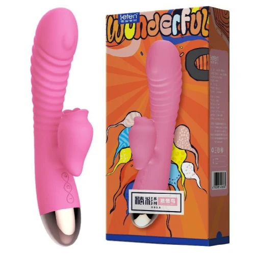 Leten Wonderful Pink — Вибратор—кролик с шаловливым язычком для клитора
