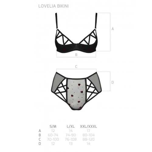 LOVELIA BIKINI black XXL/XXXL — Набор нижнего белья с высокими трусиками