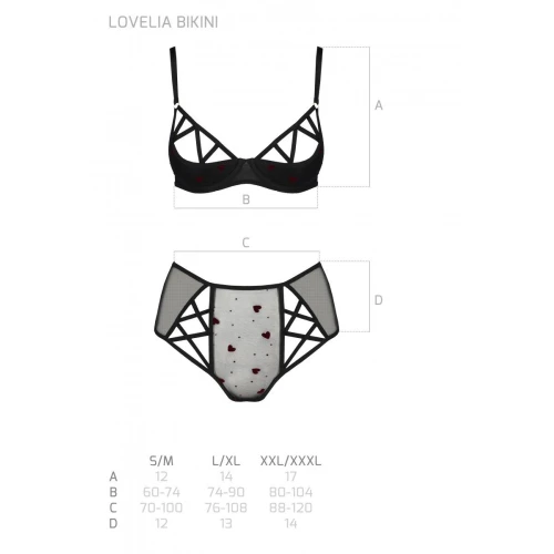 LOVELIA BIKINI black XXL/XXXL — Набор нижнего белья с высокими трусиками