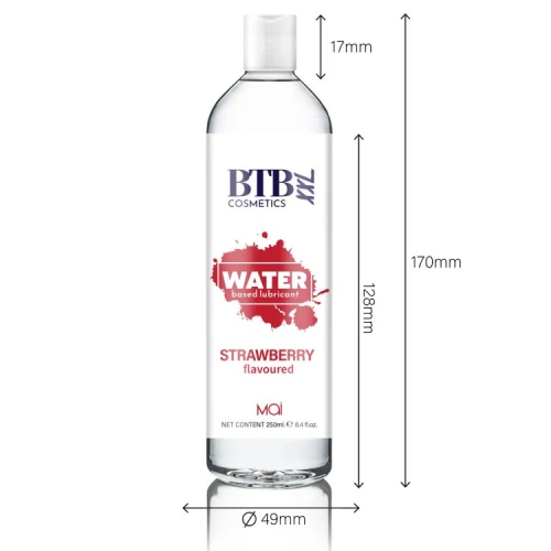 BTB FLAVORED STRAWBERRY - Лубрикант с ароматом клубники (250 мл)