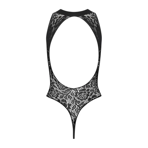 Obsessive B129 black XL/XXL - Эротическое боди с прорезью