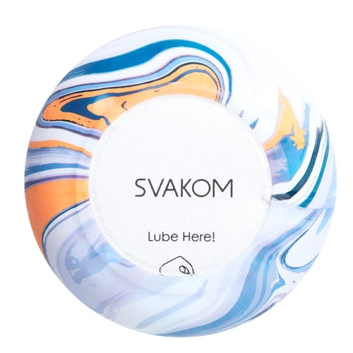 На цьому фото зображено білий яйце-мастурбатор Svakom Hedy X-Experience для чоловіків на світлому фоні.