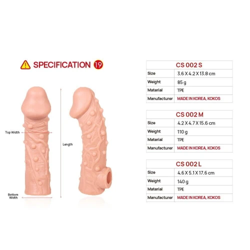 Насадка на член Kokos Cock Sleeve CS 002 M (мятая упаквка!!!)