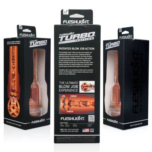 Fleshlight Turbo Ignition Copper — Мастурабтор орального сексу з двома еластичними кільцями