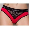 Passion PS001 PANTIES (M) - Трусы с кружевом (Красно-черные)