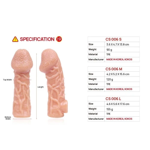 Насадка на член Kokos Cock Sleeve CS 006 L (мятая упаквка!!!)