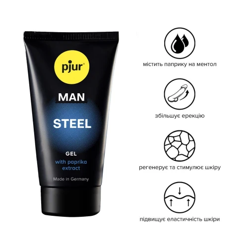 Гель для пениса стимулирующий pjur MAN Steel Gel 50 ml (мятая упаковка!!!)