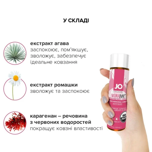 Распродажа! Смазка на водной основе System JO NATURALOVE Strawberry (120мл) (cрок 11.2022)