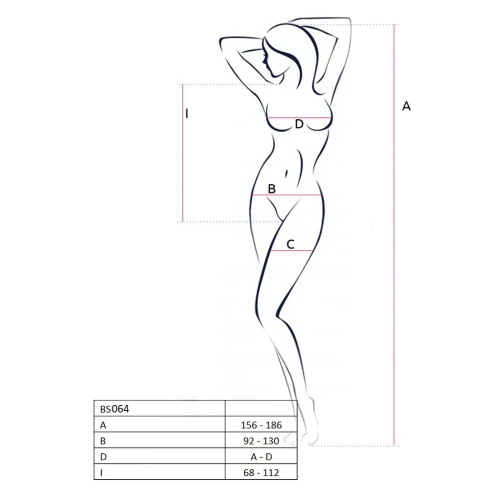 Passion BS064 white - Боди с закрытыми плечами