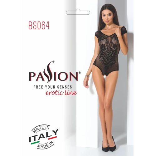 Passion BS064 white - Боди с закрытыми плечами