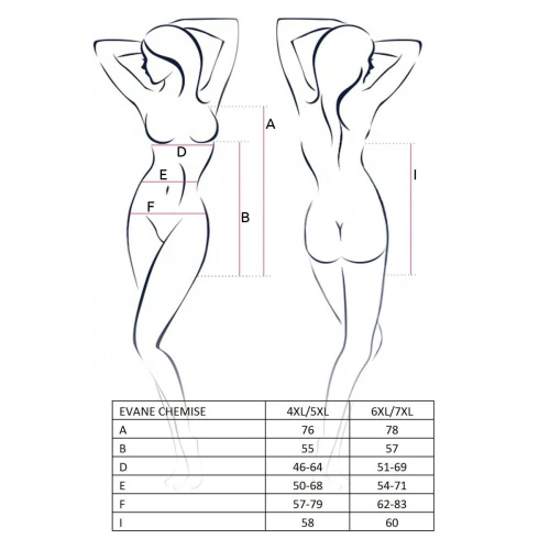 EVANE CHEMISE black 4XL/5XL - Приталенная сорочка