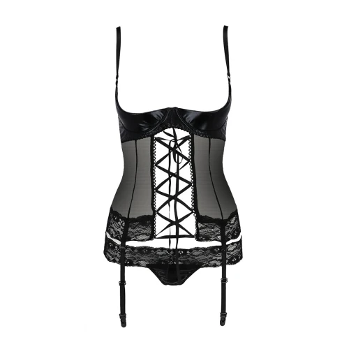 NORTH CORSET black L/XL - Еротичний корсет з відкритими грудьми
