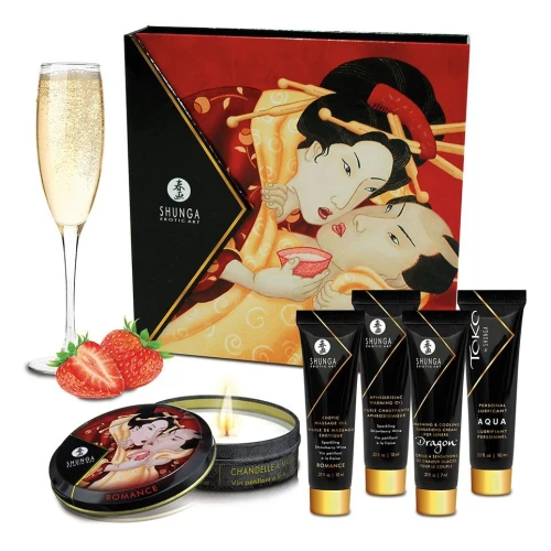Shunga GEISHAS SECRETS - Sparkling Strawberry Wine - Подарунковий набір косметики
