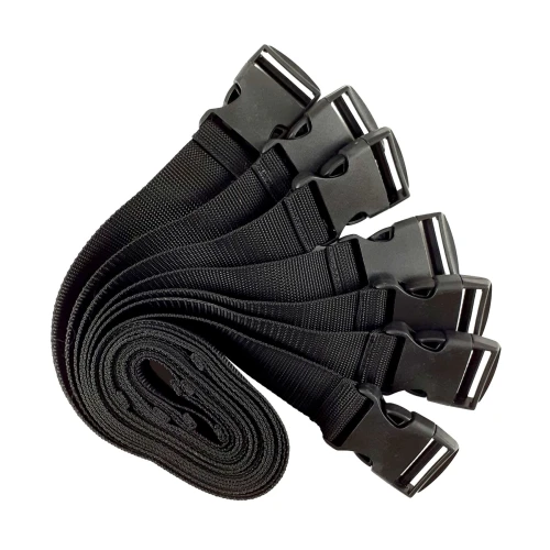 На фото изображены ремни для бондажа Art of Sex - BDSM Bondage Black Night Simple унисекс на белом фоне