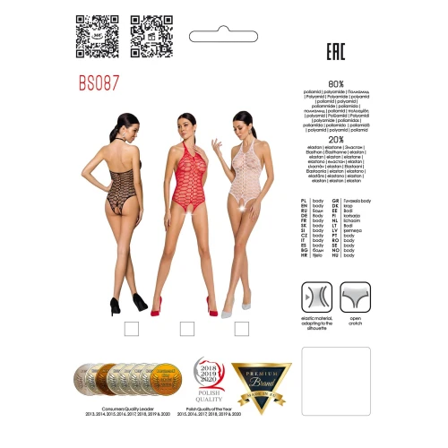 Бодистокинг Passion BS087 red