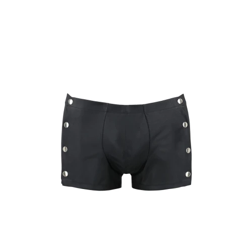 Passion 048 S/M SHORT DAVID black - Чоловічі боксери на заклепках
