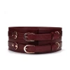 Liebe Seele Wine Red Waist Cuff (L) - Кожаный пояс для бондажа 