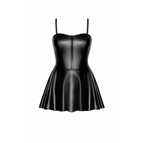 Сукня Noir Handmade F308 Dreamer wetlook corset mini dress with front zipper - XXL