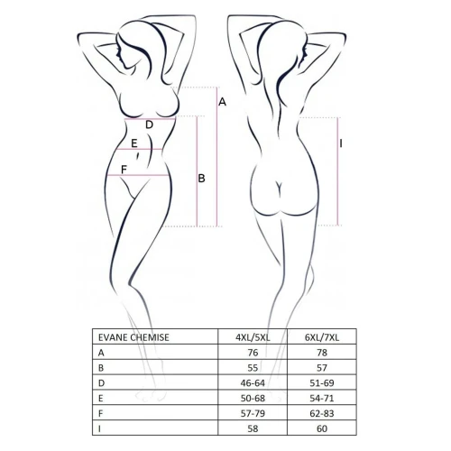 EVANE CHEMISE black 6XL/7XL - Приталенная сорочка