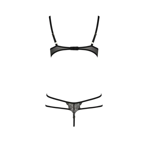 Боди монокини с открытой грудью VALERY BODY black L/XL - Passion Exclusive