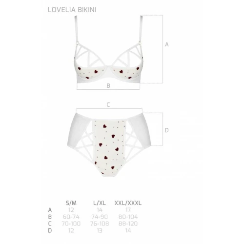 LOVELIA BIKINI white XXL/XXXL — Набор нижнего белья с высокими трусиками