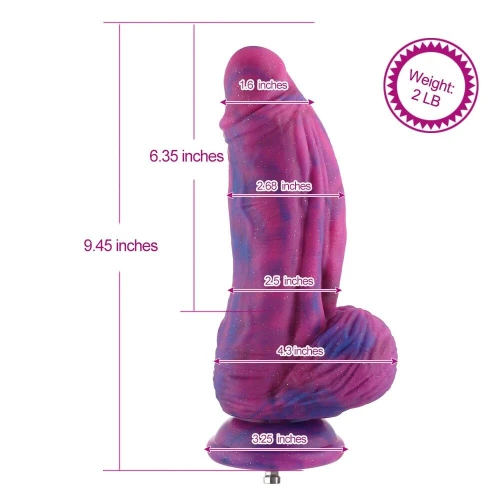 Hismith 9.45" Silicone Fantasy Series Dildo - Фаллоимитатор с креплением KlicLok