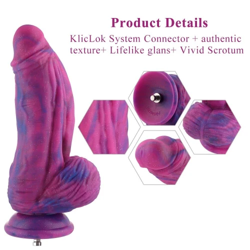 Hismith 9.45" Silicone Fantasy Series Dildo - Фаллоимитатор с креплением KlicLok