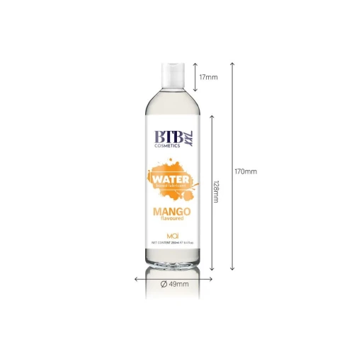 BTB FLAVORED MANGO - Смазка на водной основе с ароматом манго (250 мл)