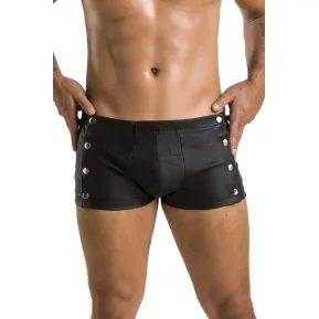 Passion 048 XXL/XXXL SHORT DAVID black - Чоловічі боксери на заклепках