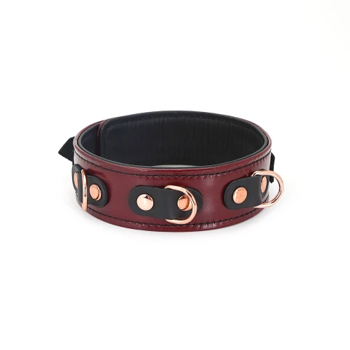 Ошейник с поводком Liebe Seele Wine Red Collar and Leash (мятая упаковка!!!)