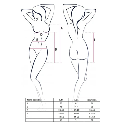 AURA CHEMISE black S/M - Сорочка-платье со спущенными бретелями