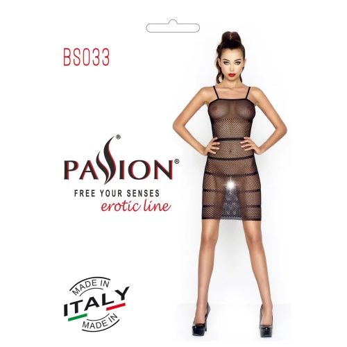 Passion BS033 white - Прозрачный бодистокинг на бретелях