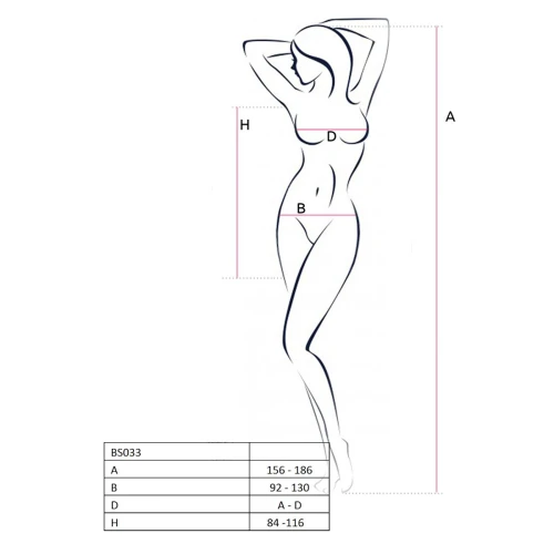 Passion BS033 white - Прозрачный бодистокинг на бретелях