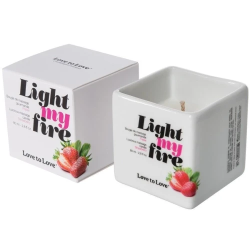 Love To Love LIGHT MY FIRE Strawberry (80 мл) - свеча для массажа без консервантов