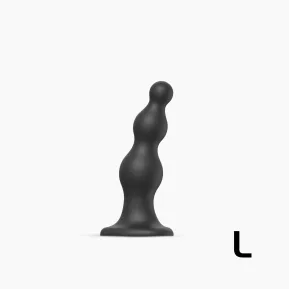 Strap-On-Me Dildo Plug Beads Black L - Ділдо для страпону