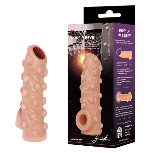 Насадка на член Kokos Nude Sleeve NS 003 L (мятая упаквка!!!)