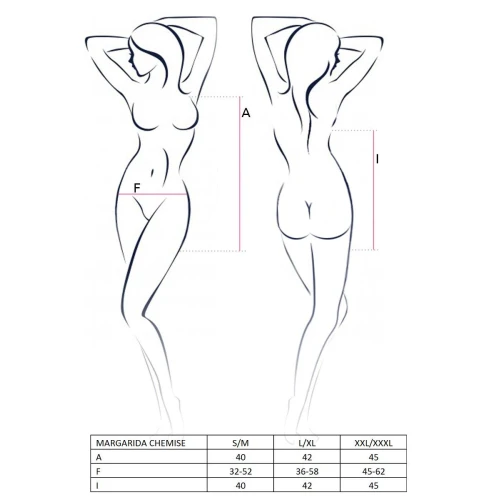 MARGARIDA CHEMISE black XXL/XXXL - Прозрачная сорочка