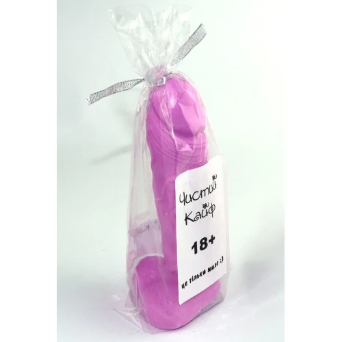 Чистый Кайф Violet size M - Мыло-член с присоской