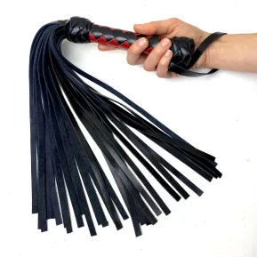 Art of Sex - Flogger Martinet - Шкіряний флогер-батіг (Чорно-червоний)