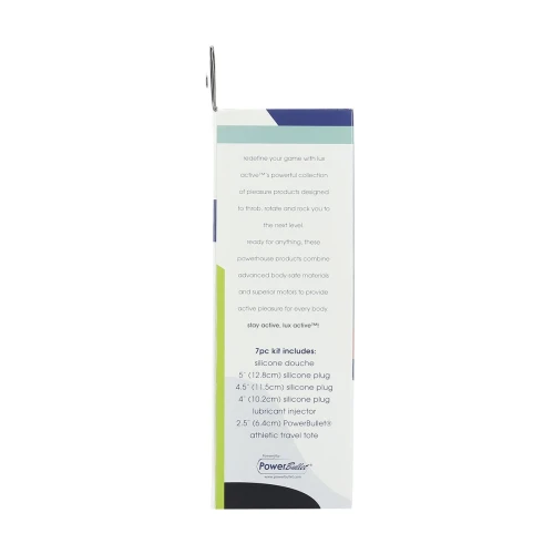 На фото изображена часть набора анальных игрушек Lux Active - Silicone Anal Training Kit унисекс на белом фоне