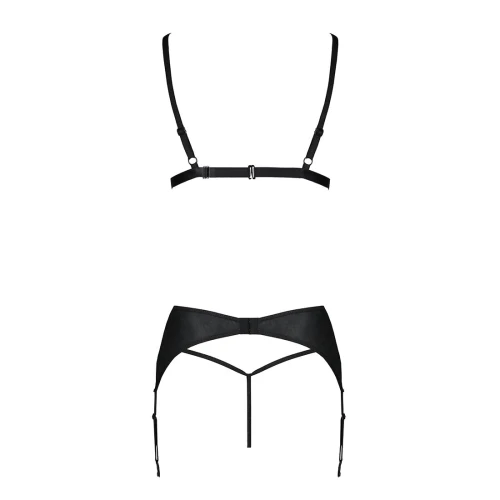 Passion Miley Set black L/XL - Комплект з еко-шкіри