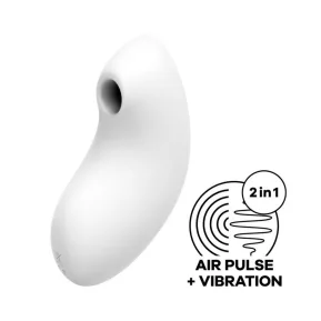 Satisfyer Vulva Lover 2 White - Подвійний вібратор з вібрацією та вакуумом