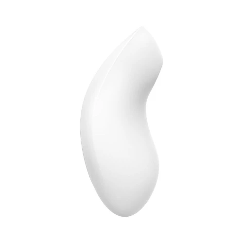 На фото изображен белый двойной вибратор вакуумный и с вибрацией Satisfyer Vulva Lover 2 White для женщин на белом фоне.